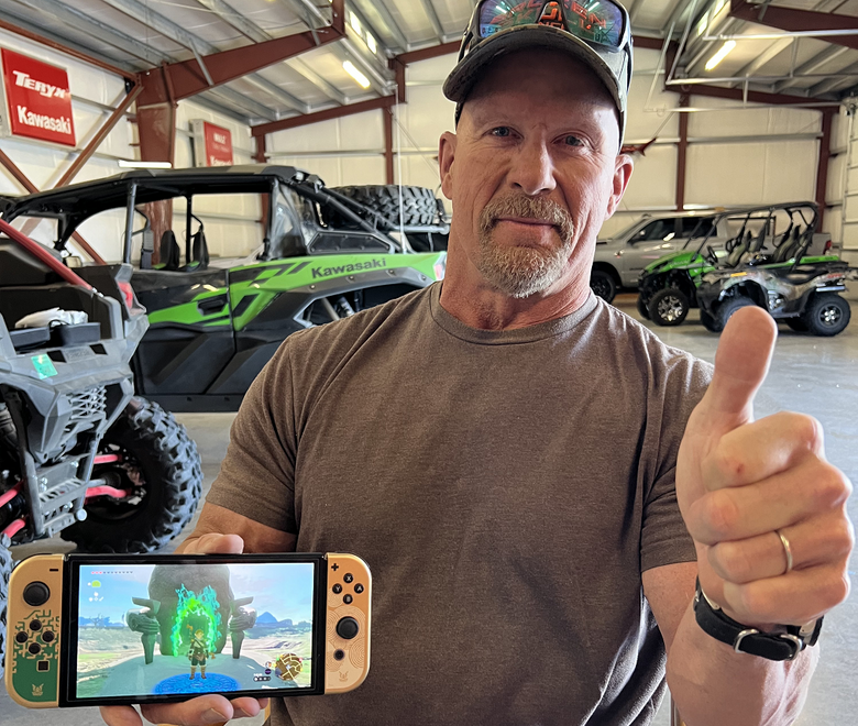 Stone Cold keeps kayfabe alive by playing Zelda: Tears of the Kingdom
